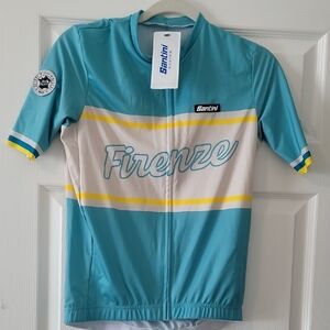 Firenze Cycling Jersey - Blue and Yellow